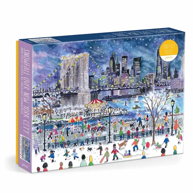 Galison Michael Storrings Snowfall Over Nyc 1000Pc Jigsaw Puzzle 1