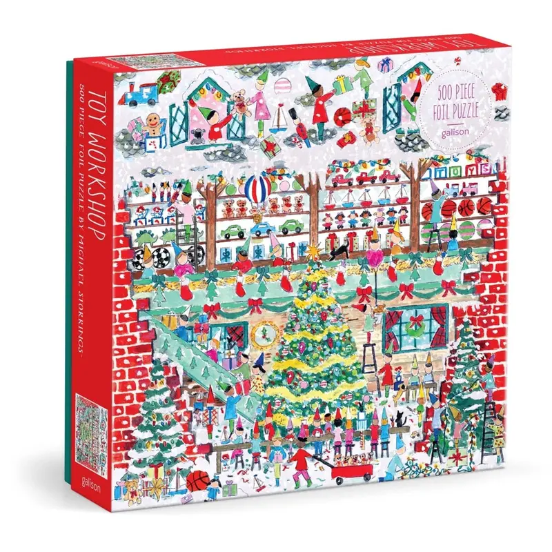 Galison Michael Storrings Toy Workshop Foil 500Pc Jigsaw Puzzle 1