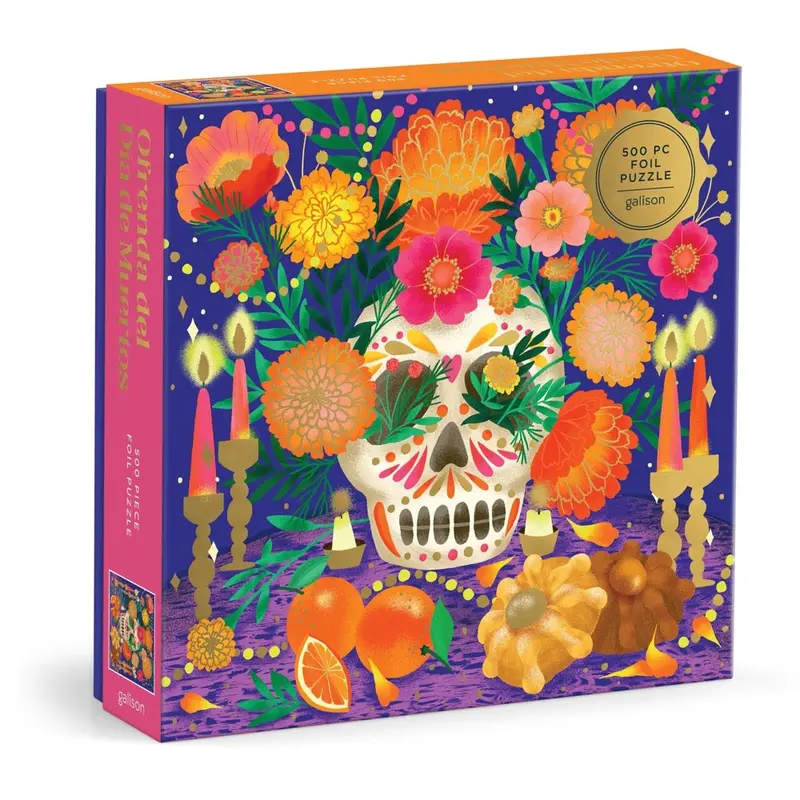 Galison Ofrenda Del De Muertos Foil 500Pc Jigsaw Puzzle 1
