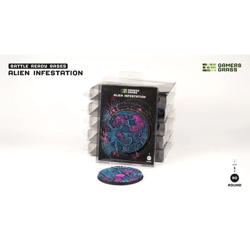 Gamers Grass Ggb-Air80 Alien Infestation Bases Round 80Mm 1Pc 2