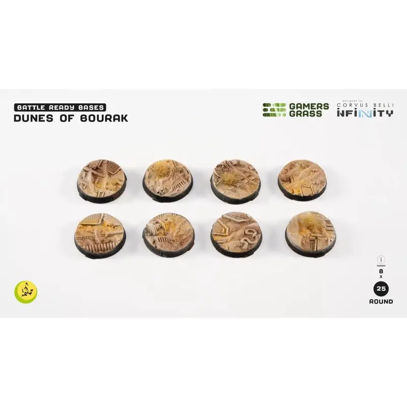 Gamers Grass Ggb-Dbr25 Dunes Of Bourak Round 25Mm 8Pc 1