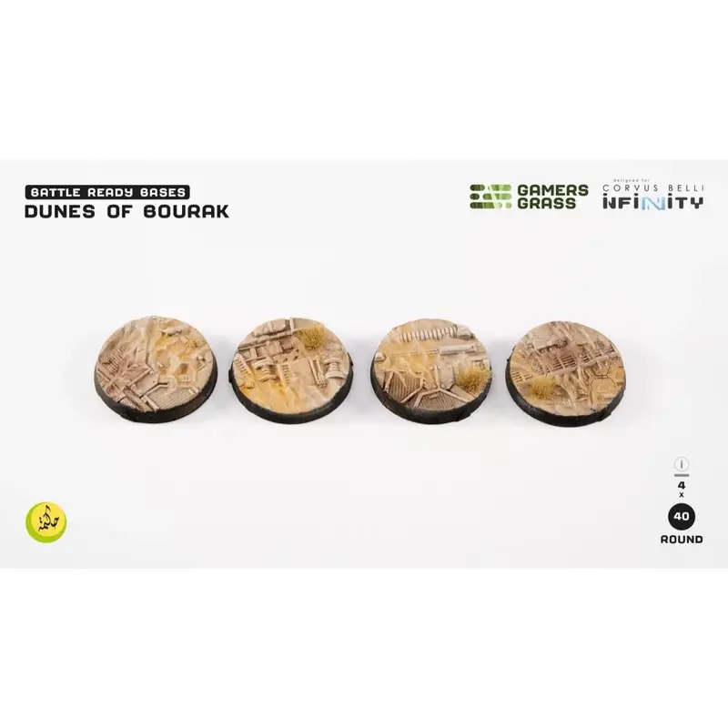 Gamers Grass Ggb-Dbr40 Dunes Of Bourak Round 40Mm 4Pc 1
