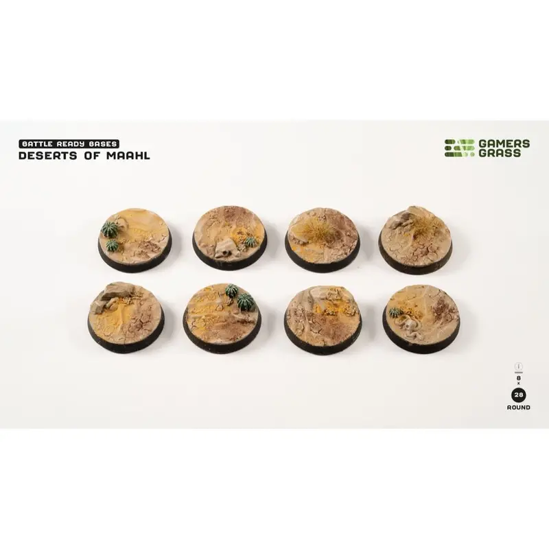 Gamers Grass Ggb-Dr28 Deserts Of Maahl Bases Round 28Mm 8Pc 1