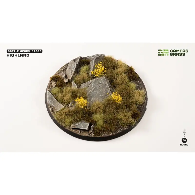Gamers Grass Ggb-Hlr90 Highland Bases Round 90Mm 1Pc 1