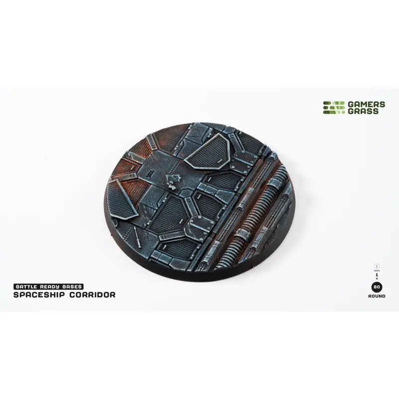 Gamers Grass Ggb-Spr80 Spaceship Corridor Bases Round 80Mm 1Pc 1