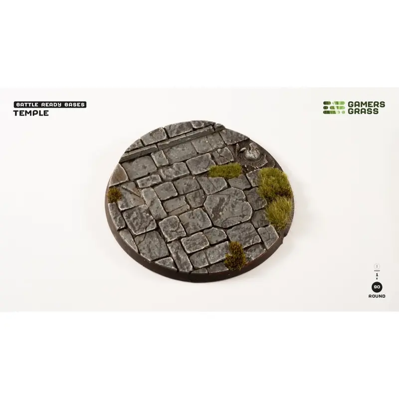 Gamers Grass Ggb-Tr90 Temple Bases Round 90Mm 1Pc 1