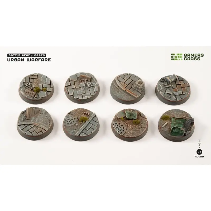 Gamers Grass Ggb-Uwr28 Urban Warfare Bases Round 28Mm 8Pc 1