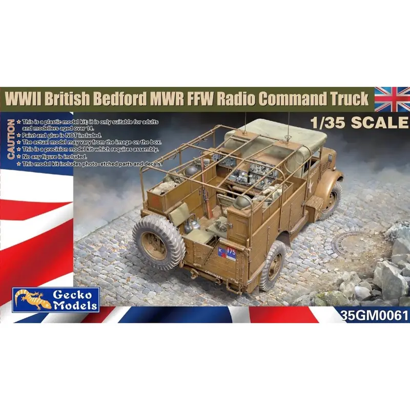 Gecko 35Gm0061 1/35 British Bedford Mwr Ffw Radio Command Truck 1