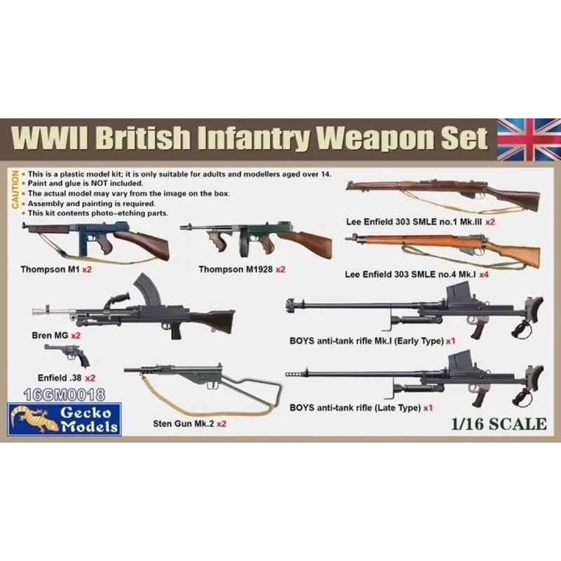 Gecko Models 16Gm0018 1/16 Wwii British Infantry Weapon Set 1