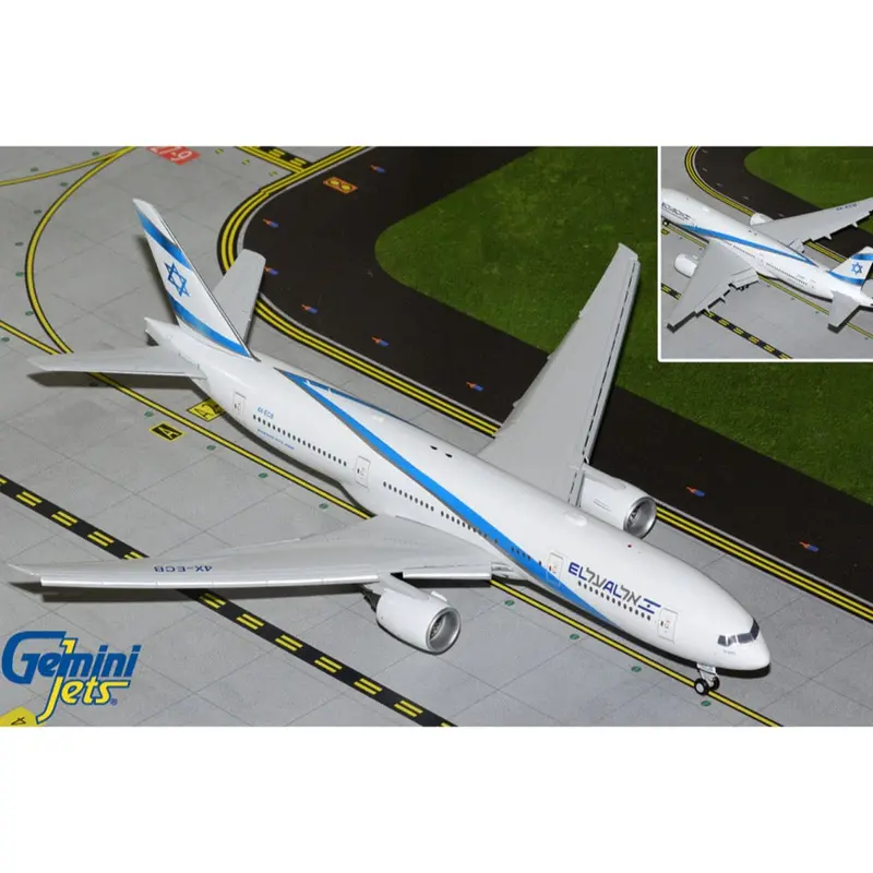 Gemini Jets G2ely1361f 1/200 El Al Israel Airlines B777-200Er 4X-Ecb Flaps Down 1