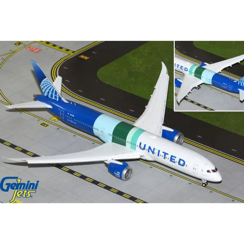 Gemini Jets G2ual1395f 1/200 United Airlines B787-9 N24988 The Future Is Saf With Flaps Down 1