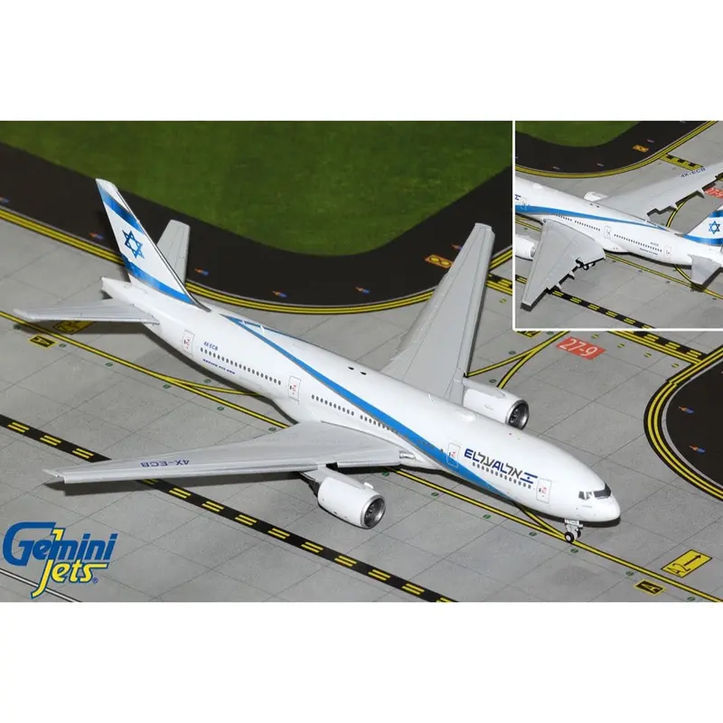 Gemini Jets Gjely2300f 1/400 El Al Israel Airlines B777-200Er 4X-Ecb Flaps Down 1