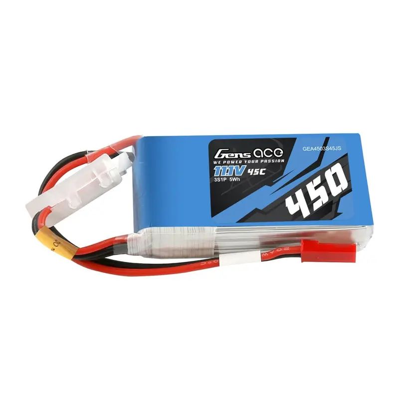 Gens Ace 11.1V 3S 450Mah 45C Soft Case Lipo Battery (Jst) 2