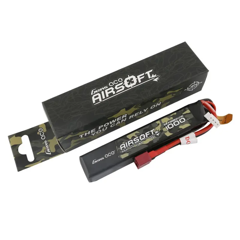 Gens Ace 11.1V 3S Airsoft 1000Mah 25C Soft Case Lipo Battery (Deans) 1