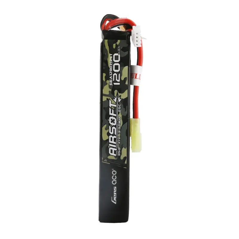 Gens Ace 11.1V 3S Airsoft 1200Mah 25C Soft Case Lipo Battery (Tamiya) 1