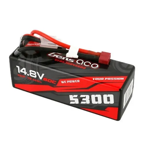Gens Ace 14.8V 3S 5300Mah 60C Hardcase/Hardwired Lipo Battery (Deans) 2