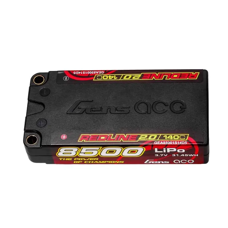 Gens Ace 1S Redline 2.0 8500Mah 140C 3.7V Hardcase Lipo Battery (5.0Mm Bullet) 1