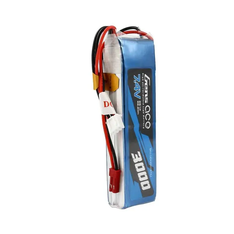 Gens Ace 2S 3000Mah 7.4V Tx Soft Case Lipo Battery (Jst) 1