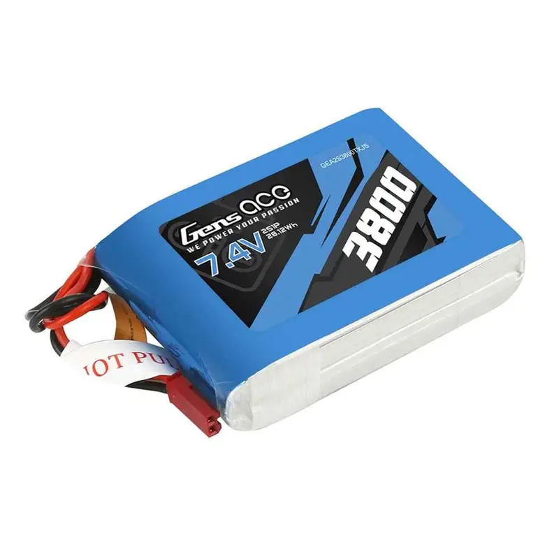Gens Ace 2S 3800Mah 7.4V Tx Soft Case Lipo Battery (Jst) 1