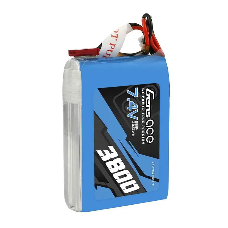 Gens Ace 2S 3800Mah 7.4V Tx Soft Case Lipo Battery (Jst) 2