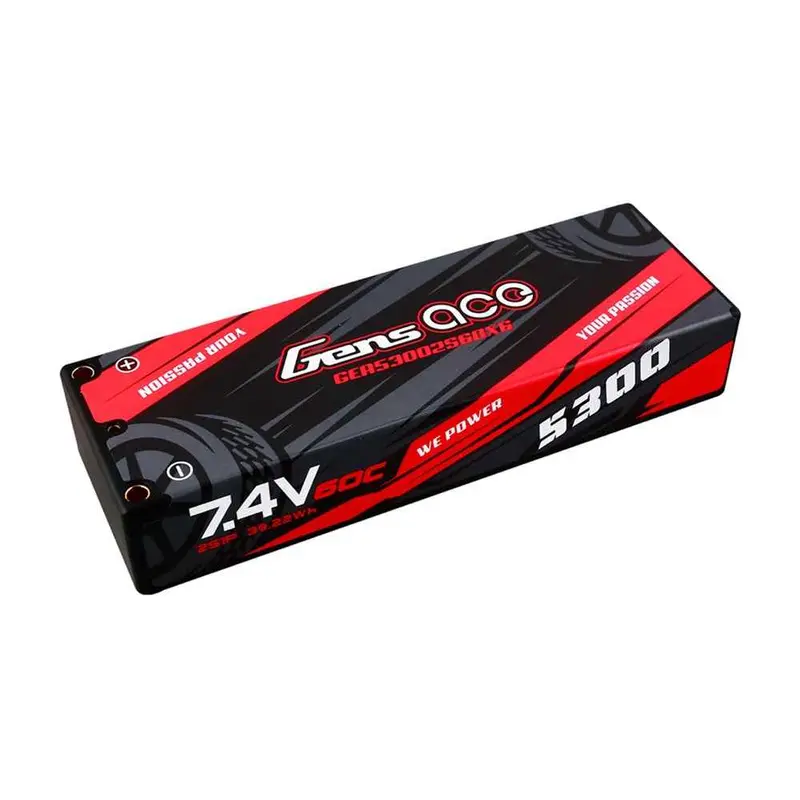 Gens Ace 2S 5300Mah 60C 7.4V Hardcase Lipo Battery (Xt60) 1