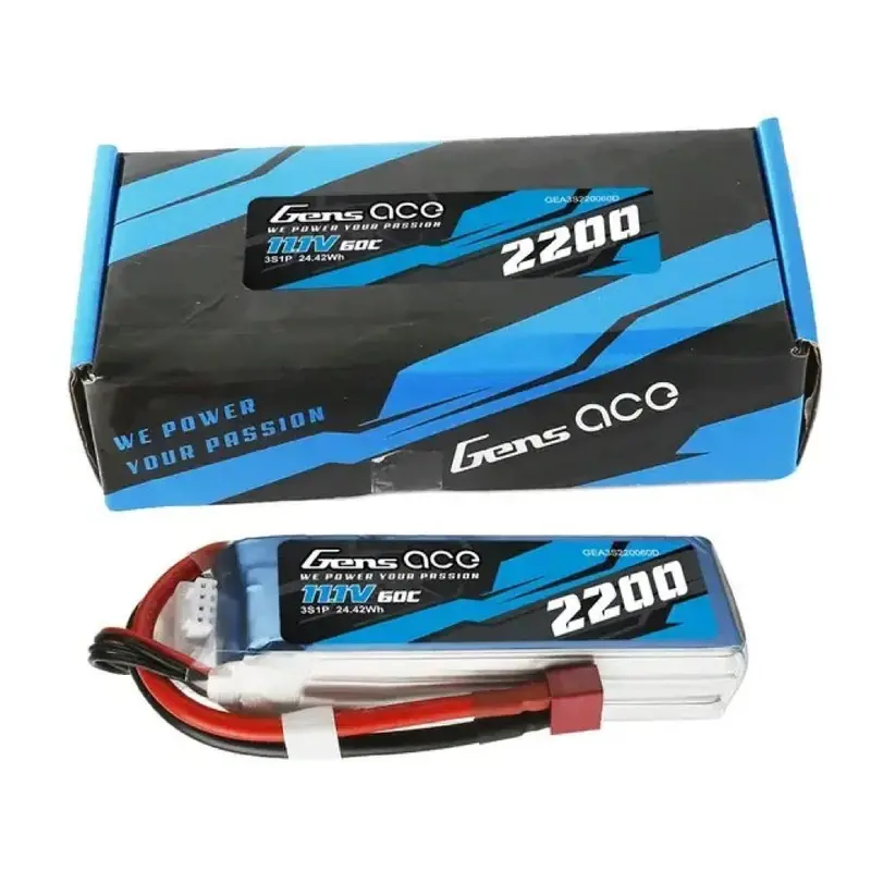 Gens Ace 3S 2200Mah 11.1V 60C Soft Case Lipo Battery (Deans) 2