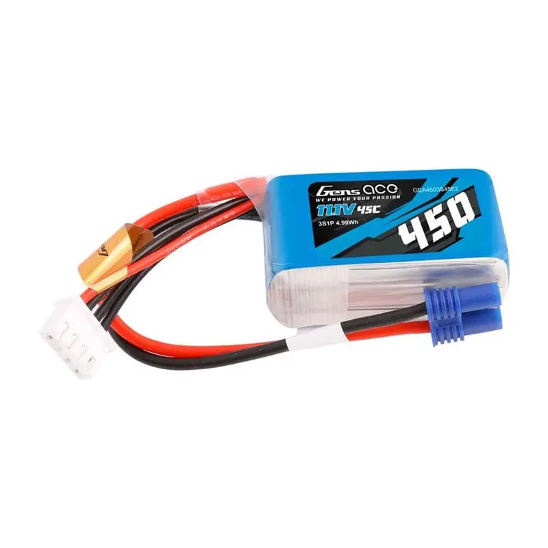 Gens Ace 3S 450Mah 45C 11.1V Soft Pack Lipo Battery (Ec2) 1