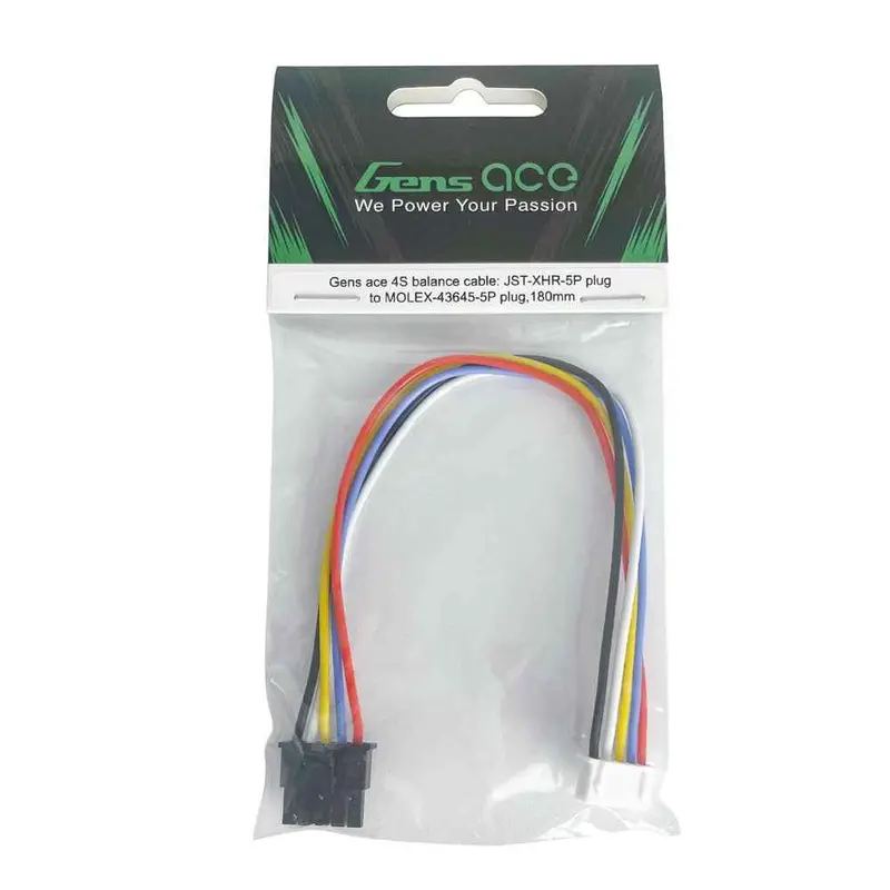 Gens Ace 4S Balance Cable Jst-Xhr-5P To Molex-43645-5P 180Mm 1