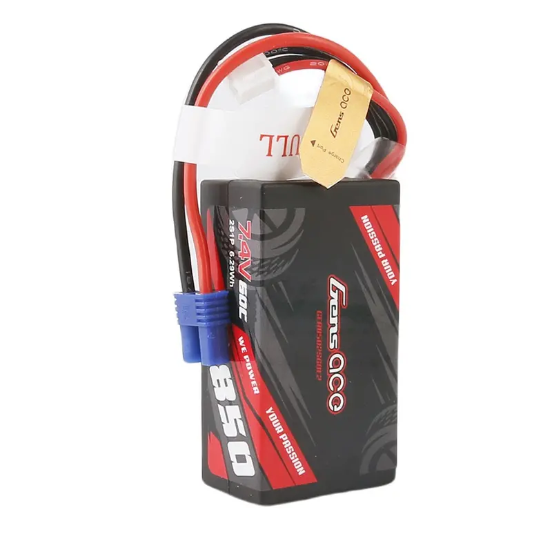 Gens Ace 7.4V 2S 850Mah 60C Hardcase/Hardwired Lipo Battery (Ec2) 1
