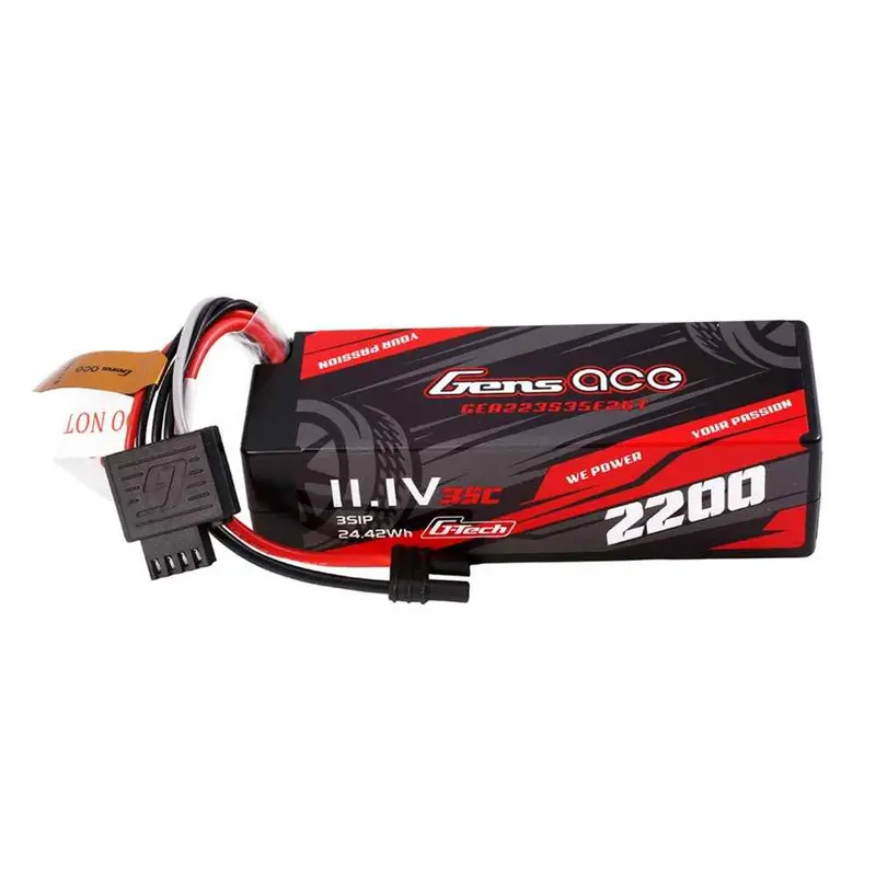 Gens Ace G-Tech 3S 2200Mah 11.1V Hardcase/Hardwired Lipo Battery (Iec2) 1