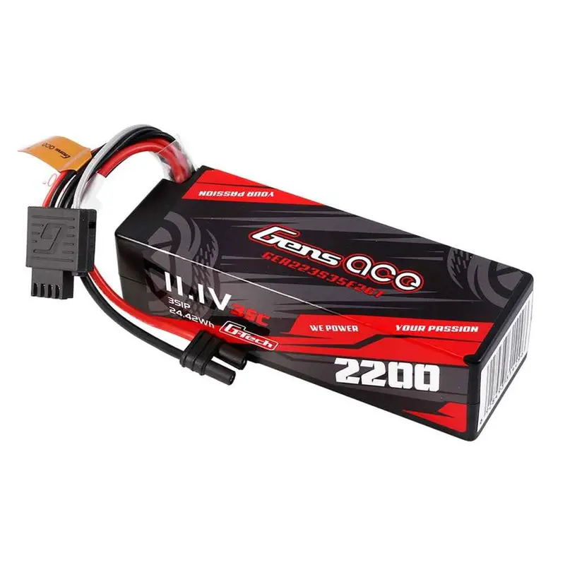 Gens Ace G-Tech 3S 2200Mah 11.1V Hardcase/Hardwired Lipo Battery (Iec2) 2