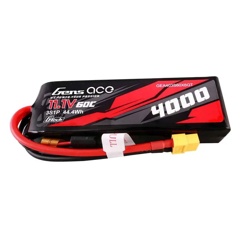 Gens Ace G-Tech 3S 4000Mah 60C 11.1V Soft Pack Lipo Battery (Xt60) 1