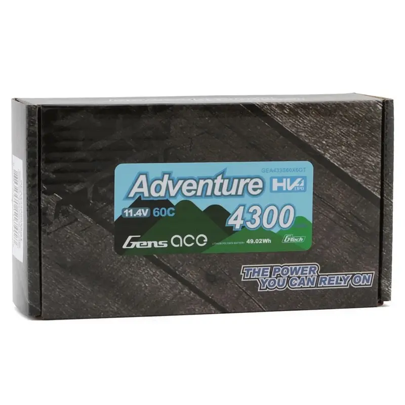 Gens Ace G-Tech 3S Adventure 4300Mah 60C 11.4V Soft Pack Lipo Battery (Xt60) 1