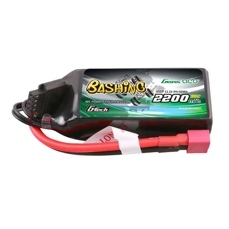 Gens Ace G-Tech 3S Bashing 2200Mah 35C 11.1V Soft Pack Lipo Battery (Deans) 1