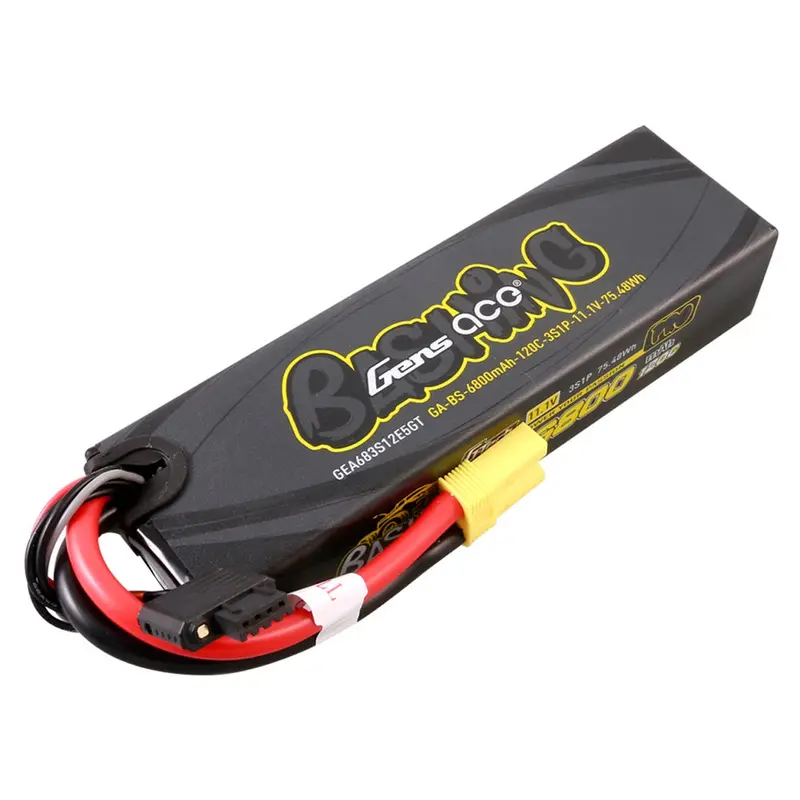 Gens Ace G-Tech 3S Bashing 6800Mah 120C 11.1V Soft Pack Lipo Battery (Ec5) 1
