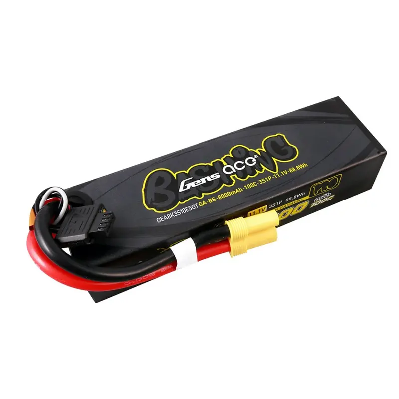 Gens Ace G-Tech 3S Bashing 8000Mah 100C 11.1V Hardcase/Hardwired Lipo Battery (Ec5) 1