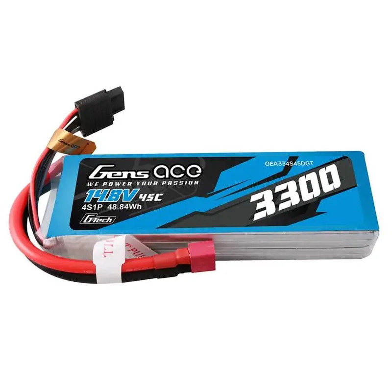Gens Ace G-Tech 4S 3300Mah 45C 14.8V Soft Pack Lipo Battery (Deans) 1