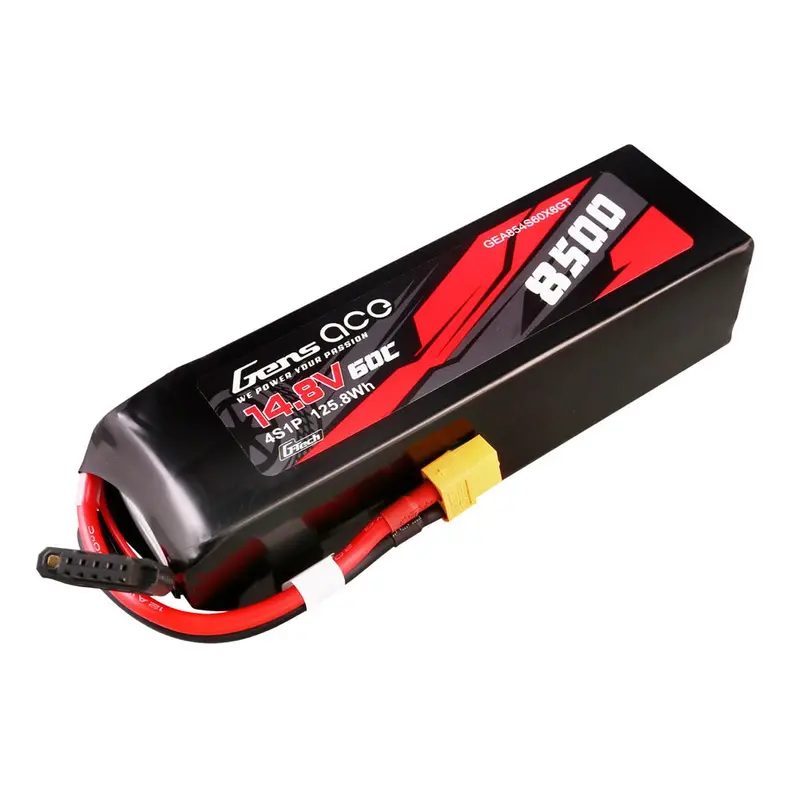 Gens Ace G-Tech 4S 8500Mah 60C 14.8V Soft Pack Lipo Battery (Xt60) 1