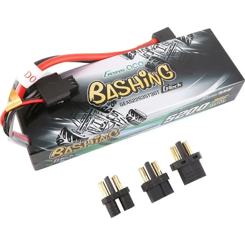 Gens Ace G-Tech 7.4V 2S 5200Mah 35C Hardcase/Hardwired Lip Battery (1To3) 1