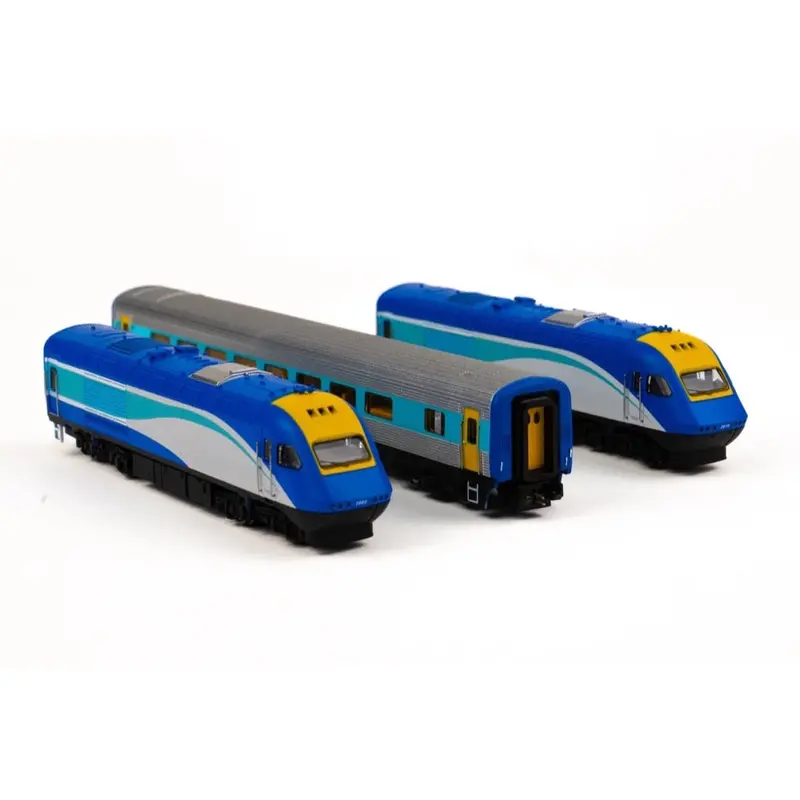 Gopher Models N Scale New South Wales Xpt 3Pc Set Trainlink Blue No Logo Livery 2