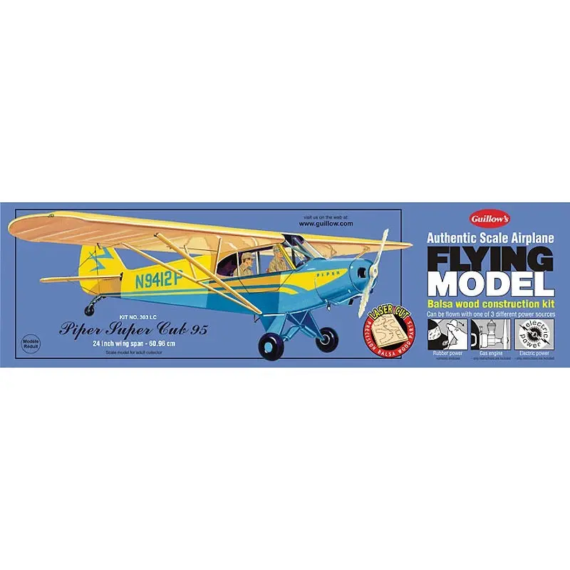 Guillows 303Lc Piper Cub 95 - Laser Cut Balsa Plane Kit 1