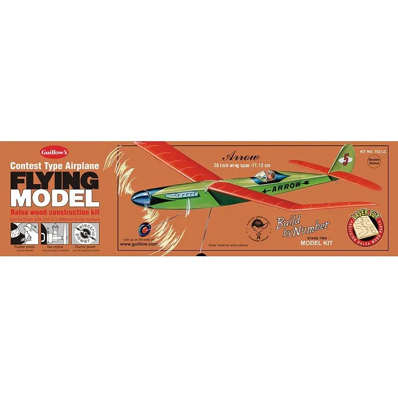 Guillows 702Lc Arrow - Laser Cut Balsa Plane Kit 1