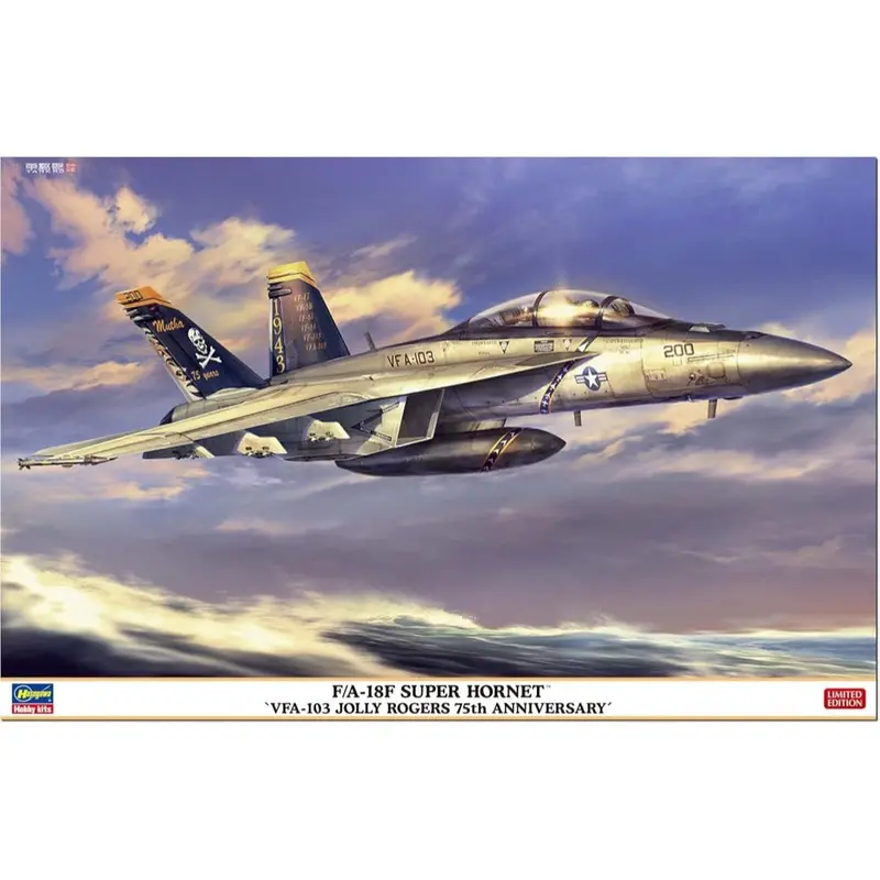 Hasegawa 07552 1/48 F/A-18F Super Hornet "Vfa-103 Jolly Rogers 75Th Anniversary 1