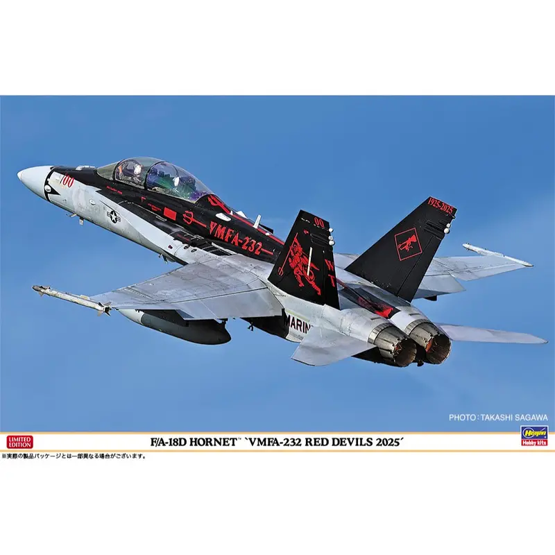 Hasegawa 07562 1/48 F/A-18D Hornet Vmfa-232 Red Devils 2025 1