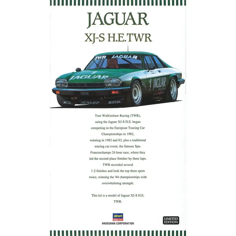 Hasegawa 20305 1/24 Jaguar Xj-S H.E. Twr Tom Walkinshaw Racing 1