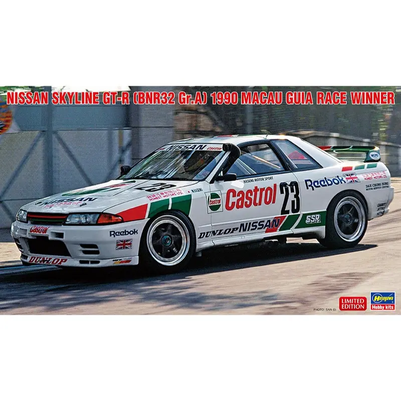 Hasegawa 20581 1/24 Nissan Skyline Gt-R Bnr32 Gr.A 1990 Macau Guia Race Winner 1