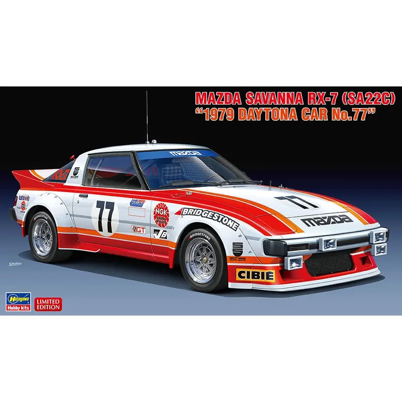 Hasegawa 20587 1/24 Mazda Savanna Rx-7 Sa22c 1979 Daytona Car No.77 1