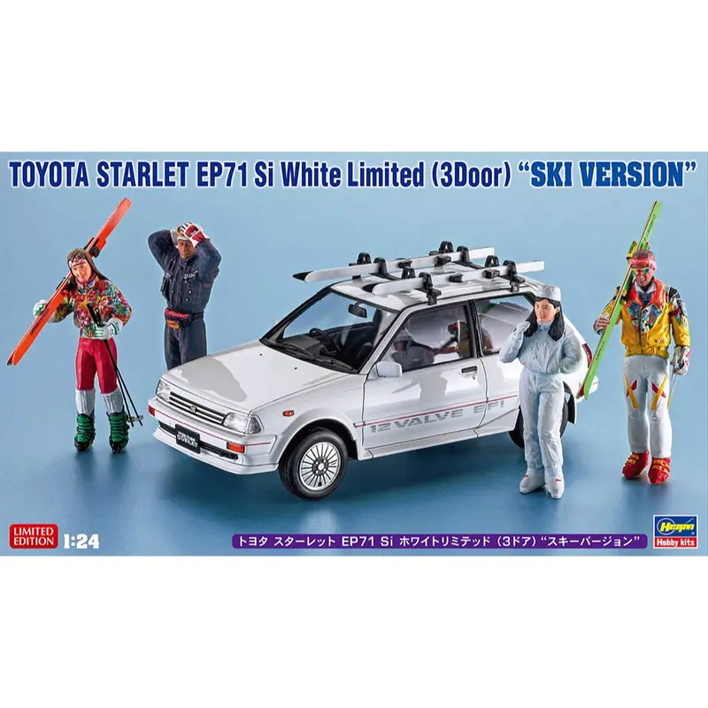 Hasegawa 20610 1/24 Toyota Starlet Ep71 Si White Limited 3Door Ski Version 1