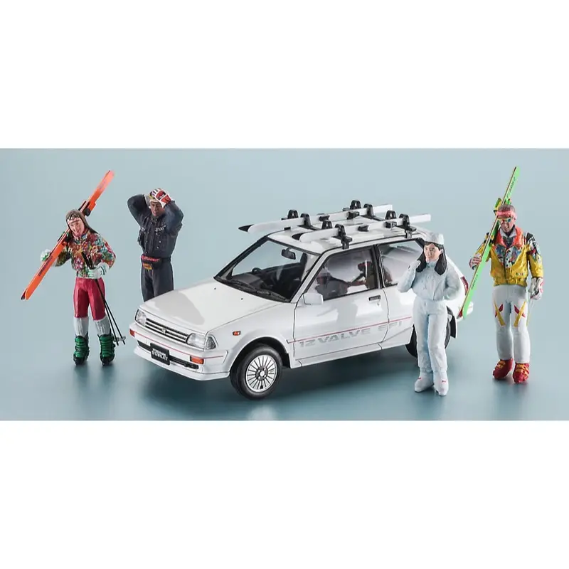 Hasegawa 20610 1/24 Toyota Starlet Ep71 Si White Limited 3Door Ski Version 2