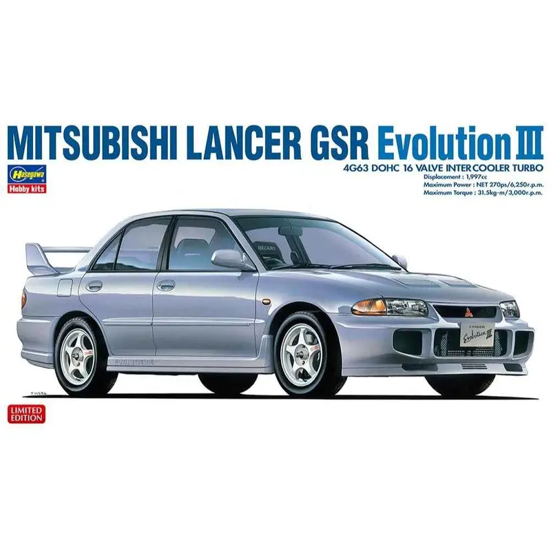 Hasegawa 20708 1/24 Mitsubishi Lancer Gsr Evolution Iii 1